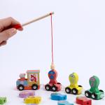Детская деревянная игрушка 2 в 1 Конструктор + рыбалка «Путешествие» 21,5 * 4,5 * 18 см