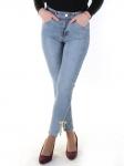 0047 GRAY/BLUE Джинсы женские зауженные YTD JEANS