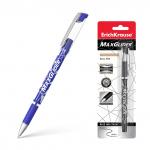 Ручка шариковая ErichKrause® MaxGlider® Stick&Grip Ultra Glide Technology, цвет  чернил синий (в блистере по 1 шт.)