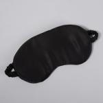 Маска для сна «ШЁЛК», 19 * 10 см, резинка одинарная, цвет чёрный