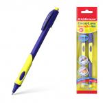 Ручка шариковая ErichKrause® ErgoLine® Kids Stick&Grip NeonUltra Glide Technology, цвет чернил синий, желтая грип-зона (в пакете по 2 шт.)