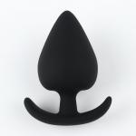 Анальная пробка Оки-Чпоки, без вибрации, силикон Soft-touch, 35 х 67 мм, черный