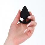 Анальная пробка Оки-Чпоки, без вибрации, силикон Soft-touch, 35 х 67 мм, черный