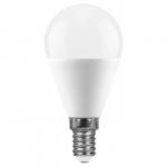 Лампа светодиодная FERON, G45, 11 Вт, Е14, 2700 К, теплый белый