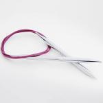 10321 Knit Pro Спицы круговые для вязания Nova Metal 2 мм/80 см, никелированная латунь, серебристый