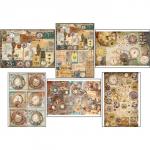 Набор декупажных карт 6 шт «Старинные часы»