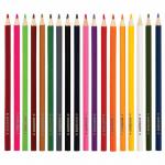 .Карандаши цветные мягкие ЮНЛАНДИЯ "ЗАБАВНЫЕ КАРТИНКИ", 18 цветов, классические, заточенные, 181644