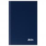 Ежедневник датированный 2024г., А5, 168л., бумвинил, OfficeSpace, синий, ЕД5тБВ_51657