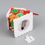 Ёлочная игрушка «Дом из конфет» 6 * 7.6 * 5.5 см, от батареек, свечение тёплое белое