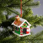 Ёлочная игрушка «Дом Деда Мороза» 6 * 7.8 * 5.5 см, от батареек, свечение тёплое белое