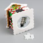 Ёлочная игрушка «Дом Деда Мороза» 6 * 7.8 * 5.5 см, от батареек, свечение тёплое белое