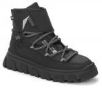 KEDDO черный/серый текстиль/иск. нубук подростковые (для мальчиков) ботинки (О-З 2023)