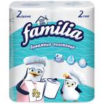 Бумажные полотенца Familia 2-х слойные 2 рулона