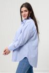 Женская блузка арт. БЛ-10-401 Полоска голубая широкая