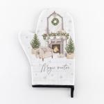 Варежка-прихватка "Magic winter " 20х28см, саржа, 100% х/л, ватин 250г/м2