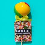 Большой круглый леденец «Разомни рот», вкус: дыня, 40 г.