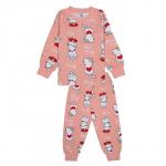 Пижама для девочек, цвет персиковый, рост 104 см
