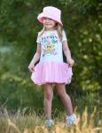 Платье для девочки KETMIN STAR MINI Light цв.Белый/Розовый с сеткой