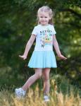 Платье для девочки KETMIN STAR MINI Light цв.Белый/Голубой с сеткой