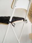 Био-подушка на стул черная с завязками