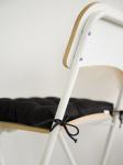 Био-подушка на стул черная с завязками