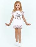 Пижама детская KETMIN LITTLE PRINCESS цв.Белый/Розовый (Футболка/Шорты)