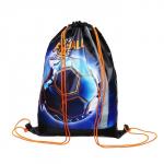 Мешок для обуви 460 х 360 мм, со светоотражающей полосой, вставка сетка, "Крутой мяч"