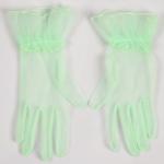 Карнавальный аксессуар - перчатки прозрачные с юбочкой, цвет зеленый