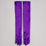 Карнавальный аксессуар - перчатки 55см, цвет фиолетовый