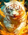 Белый тигр среди огня