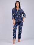 Пижама "Классика" син. леоп, трикотаж