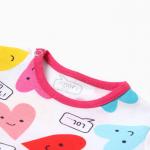 Платье Bloom Baby Сердечки с кор. рукавом, р. 86 см, белый
