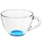 Чашка чайная стеклянная "Лак микс" 200мл, д9см, h6,2см, форма "Прага" (Россия)