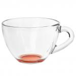 Чашка чайная стеклянная "Лак микс" 200мл, д9см, h6,2см, форма "Прага" (Россия)
