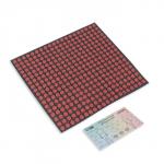 Ипликатор-коврик, основа спанбонд, 360 модулей, 56 * 62 см, цвет тёмно-серый/красный