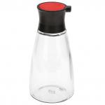 Бутылка для масла стеклянная "Провансаль" 210мл, д6,4см h13,3см, пластмассовый дозатор, цвета в ассортименте: красно-черный, черно-красный (Китай)