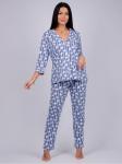 Пижама "Классика" зайцы,голубой, трикотаж