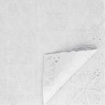 "LACE" Клеенка столовая ажурная ПВХ 1,37х20 м "Хризантемы" белый фон, матовая, на пленке (Китай) Цена указана за 1 м/п. В рулоне 20 м.