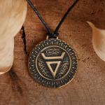 Славянский оберег из ювелирной бронзы "Символ Велеса" (символ мудрости, силы воли, внутренней гибкости), 68 см