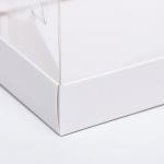 Кондитерская упаковка под рулет, белая, 20 x 15 x 12 см