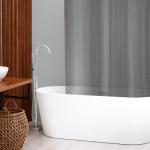 Штора для ванной SAVANNA «Квадраты», 180*180 см, PEVA, цвет серый