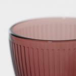 Чайный набор стеклянный «Луиз», 4 предмета, 280 мл, блюдце 13 см, цвет лилак