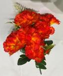 Искусственные цветы "Букет Гвоздик" 30см цвет оранжевый