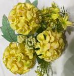 Искусственные цветы "Летнее вдохновение" Гортензия 30см цвет желтый