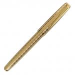 Ручка подарочная перьевая в кожзам футляре пб s, корпус золотистый Calligrata