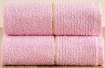 Комплект махровых полотенец 50х80 (2 шт.) ТМ FLOOX бордюр "Злата", розовый