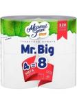 Бумага туалетная МЯГКИЙ ЗНАК "Mr.Big" 2 слоя, 4 рулона, белая