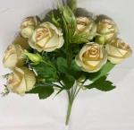 Искусственные цветы "Летняя фантазия" Розы 30см цвет бежевый
