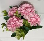 Искусственные цветы "Летняя фантазия" Букетик Гортензии 30см цвет розовый