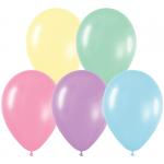 Воздушные шары,  100шт., М12/30см, MESHU Macaroons, пастель, ассорти, MS_42110